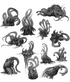 Concept art of creatures from Darksiders by Paul Richards