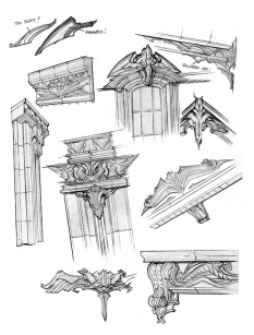 Concept art of the city from Darksiders by Paul Richards