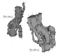 Concept art of the subway from Darksiders by Paul Richards