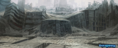 Concept art of The Ashlands from Darksiders