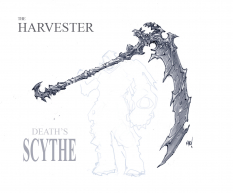 Concept art of Harvester from Darksiders by Joe Madureira