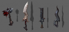 Concept art of a blade from Darksiders by Paul Richards
