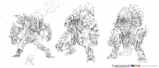 Concept art of a Bone Giant from Darksiders II by Avery Coleman