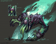 Concept art of the Wailing Host from Darksiders II by Avery Coleman