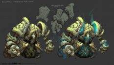 Concept art of a Rollerbal Construct from Darksiders II by Avery Coleman