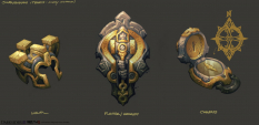 Concept art of Journeyman Items from Darksiders II by Avery Coleman