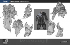 Concept art of Death's Armor from Darksiders 2 by Paul Richards