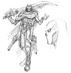 Concept art of Early Death Sketch from Darksiders 2