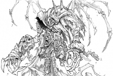 Concept art of Death's Reaper Form from Darksiders 2