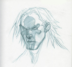 Concept art of Rejected Death Sketch from Darksiders 2