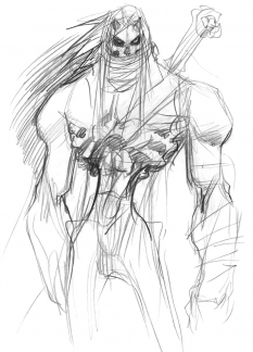 Concept art of Death Sketch from Darksiders 2