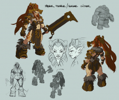 Concept art of Female Maker from Darksiders 2 by Paul Richards