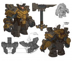 Concept art of Maker Sentry from Darksiders 2 by Paul Richards