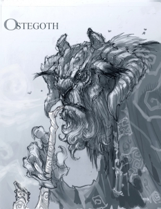 Concept art of Ostegoth from Darksiders 2