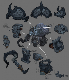 Concept art of Jailer Variant from Darksiders 2 by Paul Richards