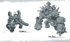 Concept art of Constructs from Darksiders 2 by Paul Richards