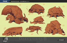 Concept art of Scarab Hulk from Darksiders 2 by Paul Richards