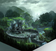 Concept art of Chasm Landscape from Darksiders 2