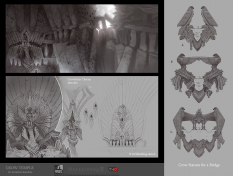 Concept art of Crow Temple Archtecture from Darksiders 2 by Jonathan Kirtz