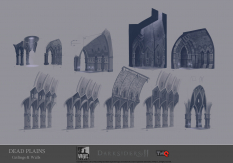 Concept art of Dead Plains Architectural Studies from Darksiders 2 by Jonathan Kirtz