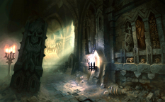 Concept art of Dungeon Entrance from Darksiders 2