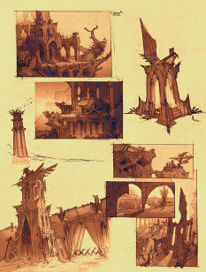 Concept art of Dungeon Concept from Darksiders 2 by Paul Richards