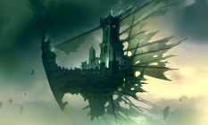 Concept art of Eternal Throne Airship from Darksiders 2