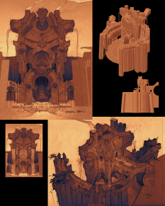 Concept art of Maker Architecture from Darksiders 2 by Paul Richards