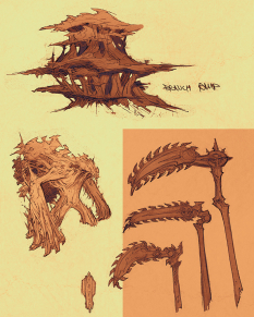 Concept art of Tortured Forest from Darksiders 2 by Paul Richards
