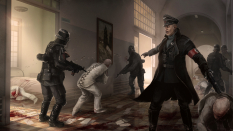 Concept art of the interior of an asylum from Wolfenstein: The New Order