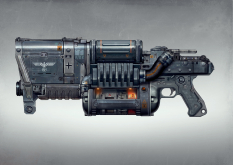 Concept art of a weapon from Wolfenstein: The New Order