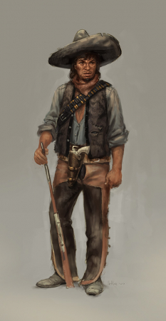Character concept art from Red Dead Redemption by Hethe Srodawa
