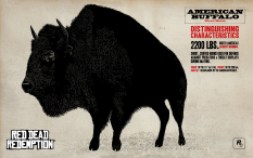 Wallpaper with concept art of American Buffalo from Red Dead Redemption