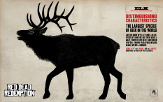 Wallpaper with concept art of Elk from Red Dead Redemption