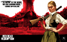 Wallpaper with concept art of Bonnie McFarlane from Red Dead Redemption