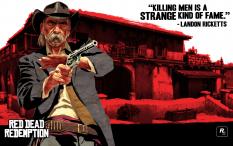 Wallpaper with concept art of Landon Ricketss from Red Dead Redemption