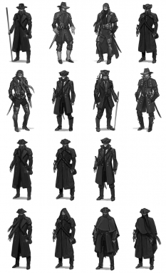 Corvo Ideation concept art from Dishonored