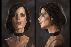 English Woman Face concept art from Dishonored