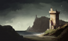 Coastal Landscape concept art from Dishonored