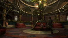 Golden Cat Hall concept art from Dishonored