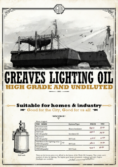 Greaves Lighting Oil concept art from Dishonored