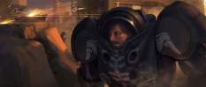 Jim Raynor With Visor Up concept art from Starcraft II