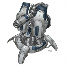 Nomad Auto Turret concept art from Starcraft II