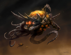 Corruptor concept art from Starcraft II by Samwise Didier