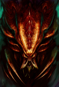 Hydralisk concept art from Starcraft II by Mark Gibbons