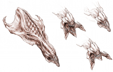 Hydralisk Head concept art from Starcraft II