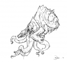 Unknown Zerg Creature concept art from Starcraft II