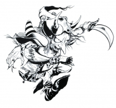 Goblin concept art from Final Fantasy by Yoshitaka Amano