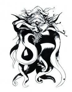 Kraken concept art from Final Fantasy by Yoshitaka Amano