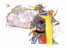 Princess And Warrior Of Light concept art from Final Fantasy by Yoshitaka Amano